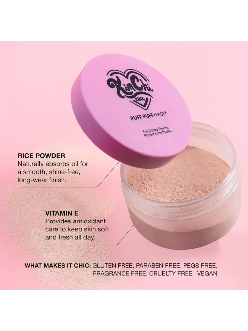 Puff Puff Pass Loose Setting Powder Makeup Set for Flawless Finish